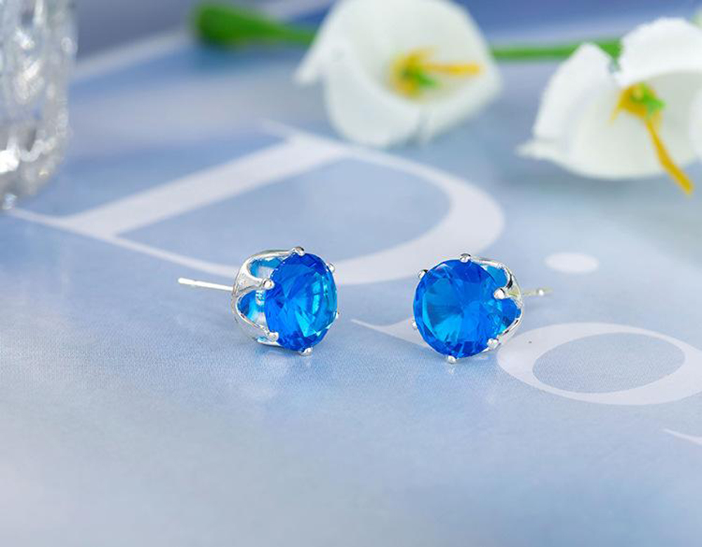 Shiny Crown Cubic Zirconia Stud Earrings for Women Girls Ladies 18K Gold Silver Plated Crystal DIamond Earrings Bridal Wedding Jewelry Nice Promotion 