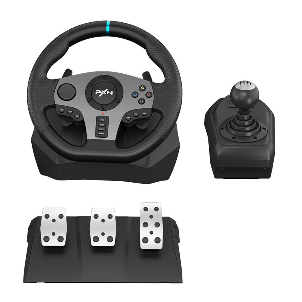 PXN-V9 Gaming Steering Wheel Pedal Vibration Racing Wheel 900 Rotation Game Controller for Xbox One 360 PC PS 3 4 for Nintendo Switch
PXN-V9 Gaming Steering Wheel Pedal Vibration Racing Wheel 900 Rotation Game Controller for Xbox One 360 PC PS 3 4 for Nintendo Switch