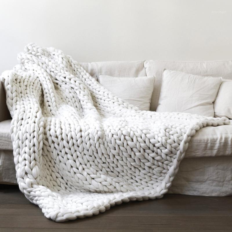 Woollen Blanket Sofa Blanket Home Home Textile Warm 4 Size Comfortable1