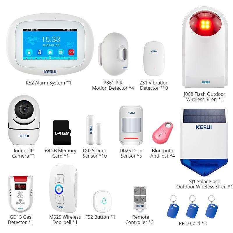 Alarm Systems KERUI K52 Home Security System Anti-theft Equipment Indoor Monitoring Outdoor Wireless Siren Doorbell Sensor Kit1
Alarm Systems KERUI K52 Home Security System Anti-theft Equipment Indoor Monitoring Outdoor Wireless Siren Doorbell Sensor Kit1