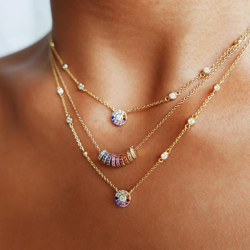 Gold rainbow cz paved round circle beads floating moving beaded chain necklace fashion1
Gold rainbow cz paved round circle beads floating moving beaded chain necklace fashion1