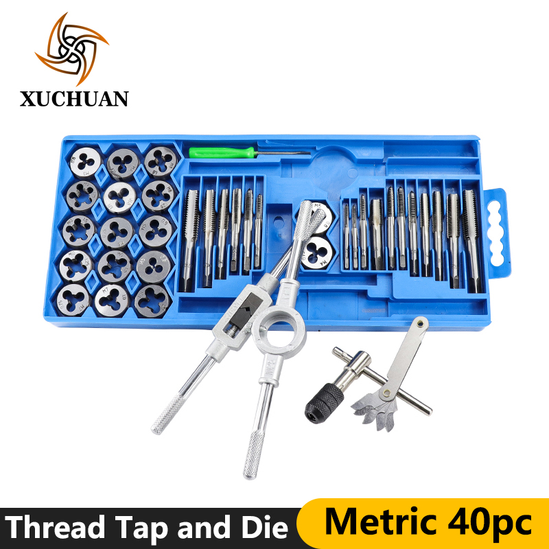 Thread Tap and Die Set Metric Thread Taps Hand Tap Set M3-M12 Wrench 40Pcs Right Hand Screw Taps Drill Threading Die
Thread Tap and Die Set Metric Thread Taps Hand Tap Set M3-M12 Wrench 40Pcs Right Hand Screw Taps Drill Threading Die