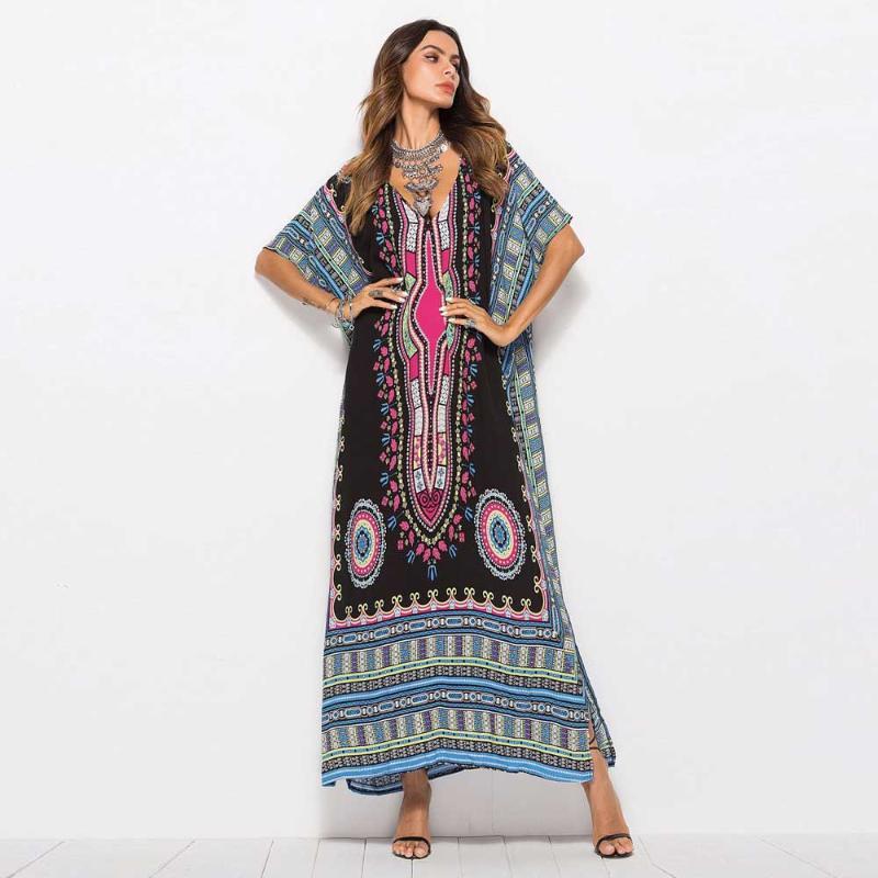 2020 Summer Bohemian Print Batwing Sleeve Women Maxi Dress Moroccan Kaftan Dubai Moroccan Arab Gown Kanga Clothing VKDR1662
2020 Summer Bohemian Print Batwing Sleeve Women Maxi Dress Moroccan Kaftan Dubai Moroccan Arab Gown Kanga Clothing VKDR1662