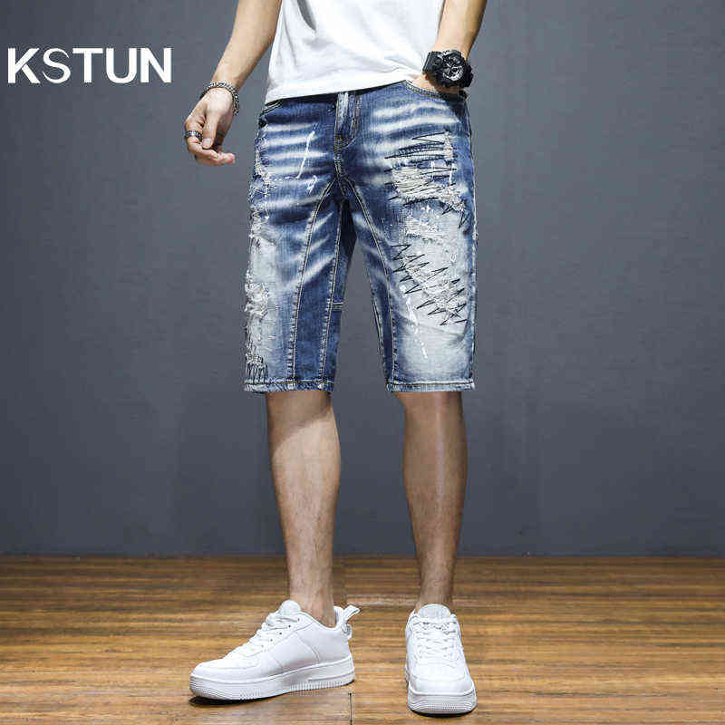 Denim Shorts Jeans Men Stretch Ripped 2021 Summer New Colors Painting Patchwork Frayed Distressed Mens Shorts Jeans High Quality G0104, Blue
Denim Shorts Jeans Men Stretch Ripped 2021 Summer New Colors Painting Patchwork Frayed Distressed Mens Shorts Jeans High Quality G0104, Blue