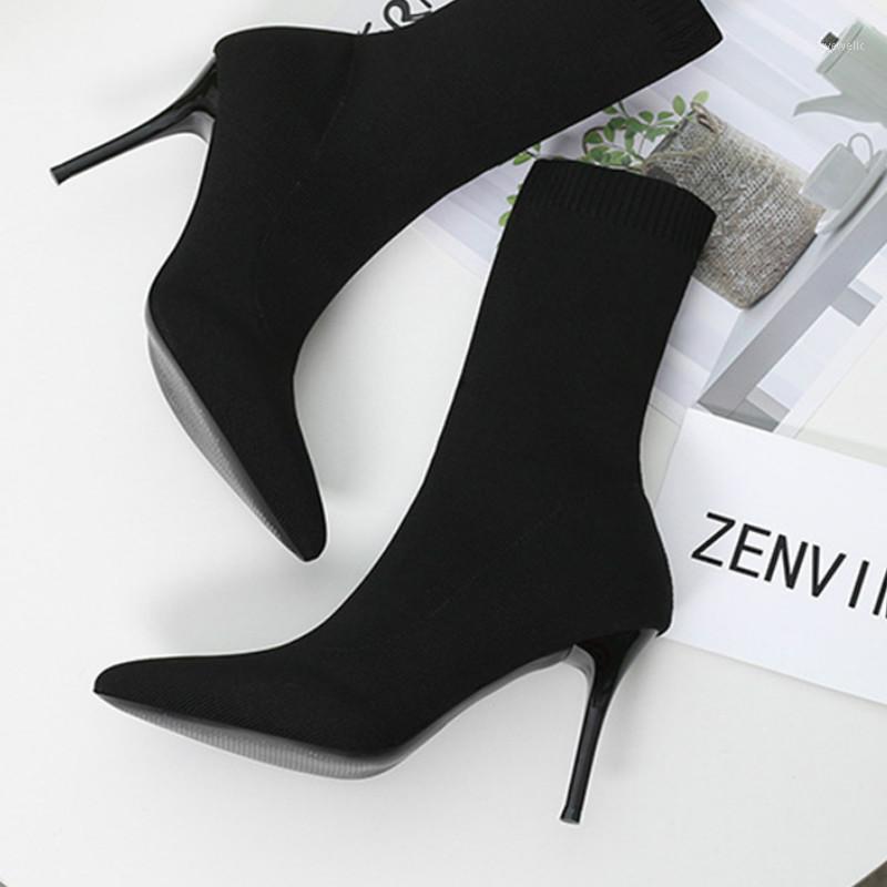 New Sexy Sock Boots For Women Knitting Stretch Stiletto Boots Spring Autumn Ankle Booties Fashion Ladies Shoes zapatos mujer1, Black 9cm
New Sexy Sock Boots For Women Knitting Stretch Stiletto Boots Spring Autumn Ankle Booties Fashion Ladies Shoes zapatos mujer1, Black 9cm
