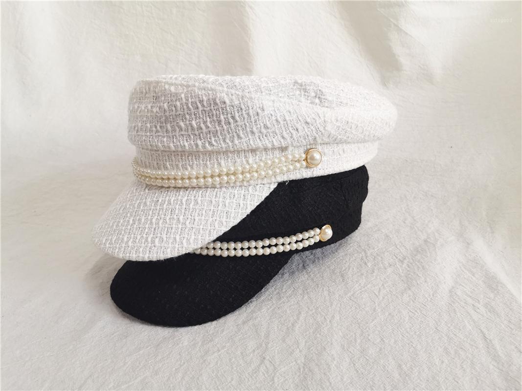 202007-shi plaid wite pearl button leisure lady Octagonal hat women visors cap1, White
202007-shi plaid wite pearl button leisure lady Octagonal hat women visors cap1, White