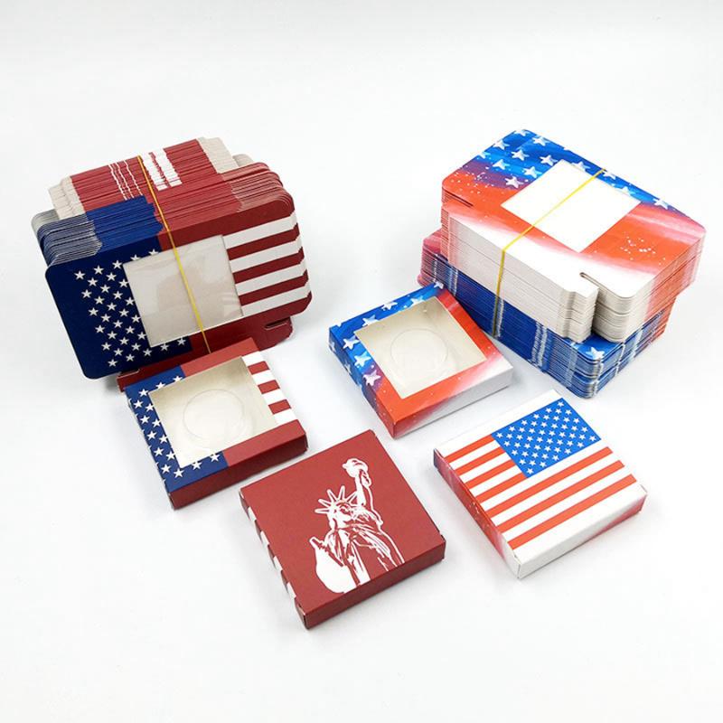 3D Mink Eyelash Package Boxes American Flag Printed False Eyelashes Square Packaging Empty Eyelash Box Case Lashes Box 10styles
3D Mink Eyelash Package Boxes American Flag Printed False Eyelashes Square Packaging Empty Eyelash Box Case Lashes Box 10styles
