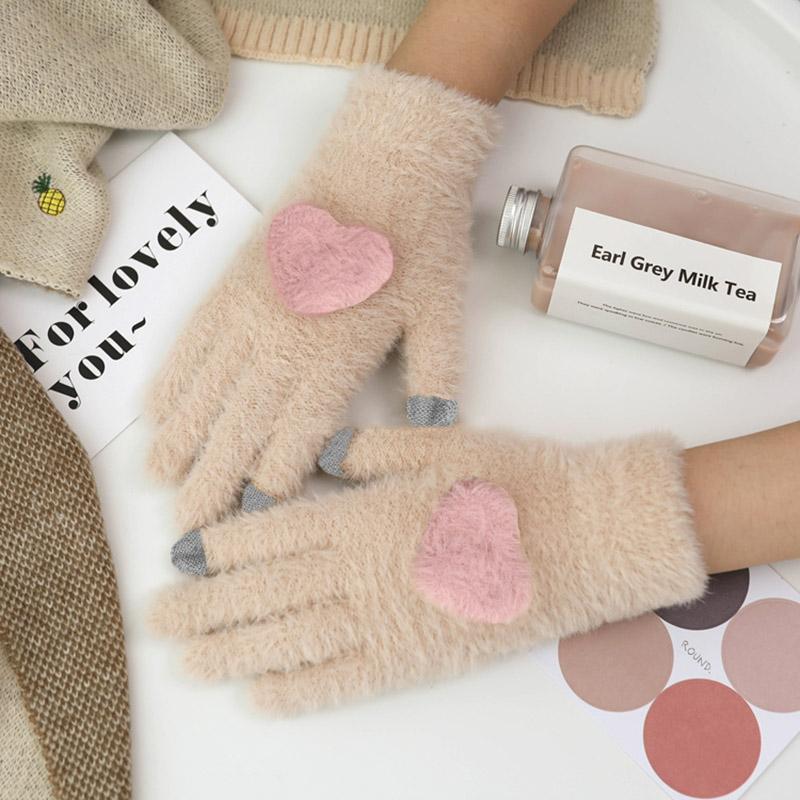 Winter Soft Wool Women Knitted Gloves Touch Screen Warm Lovely Girls' Pink Heart Mittens Gloves
Winter Soft Wool Women Knitted Gloves Touch Screen Warm Lovely Girls' Pink Heart Mittens Gloves