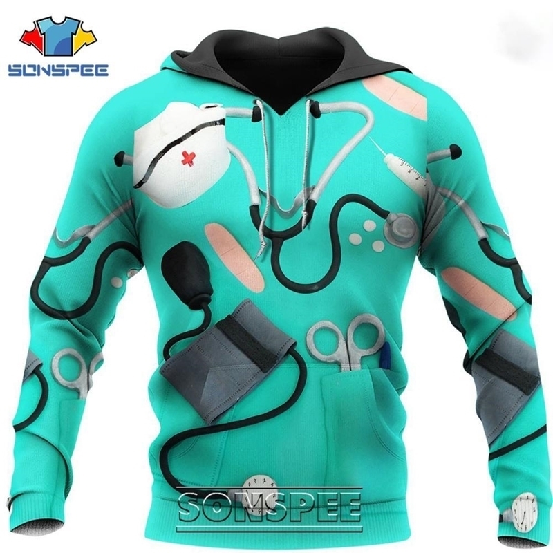 SONSPEE Cosplay Nurse Doctor 3D Print Long Sleeve Men's Hoodie Casual Funny Anime Men Medical Jacket Coat Tops Sweatshirt 201020
SONSPEE Cosplay Nurse Doctor 3D Print Long Sleeve Men's Hoodie Casual Funny Anime Men Medical Jacket Coat Tops Sweatshirt 201020