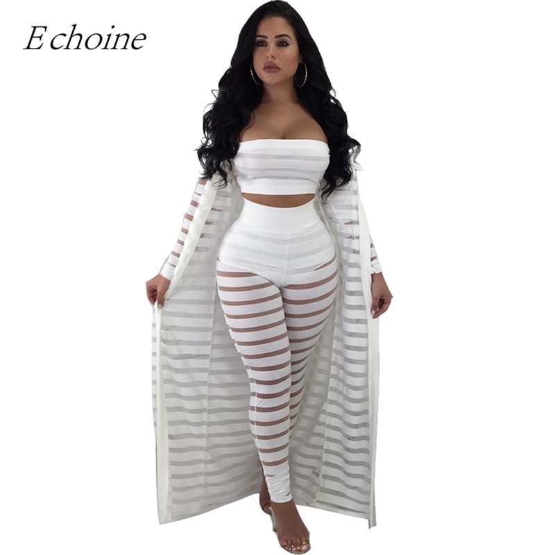 Echoine Sexy 3 Pieces Set Sheer Mesh Club Outfits Plus Size Crop Top Pants Long Sleeve Cardigan two piece set ensemble femme 201008, Red 3 piece set
Echoine Sexy 3 Pieces Set Sheer Mesh Club Outfits Plus Size Crop Top Pants Long Sleeve Cardigan two piece set ensemble femme 201008, Red 3 piece set