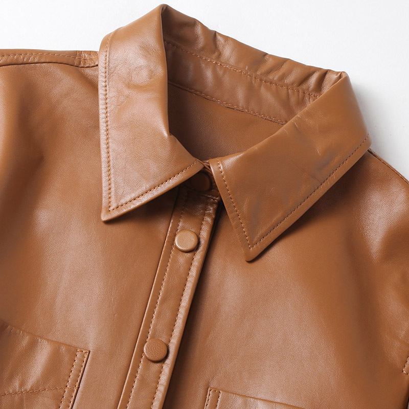 Sheepskin Coat Spring Autumn Real Genuine Leather Jacket Women Clothes Korean Vintage Slim Coats Outwear Women Tops ZT2388 201030