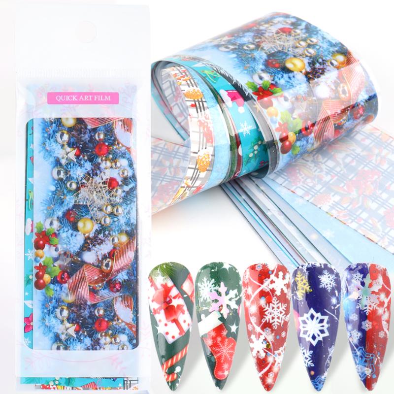 10pcs Christmas Nail Foils Polish Stickers Santa Claus Snowflake Deer Transfer Starry Sky Sliders Winter Manicure Decor LYSW7115, 0926 10pcs-bag
10pcs Christmas Nail Foils Polish Stickers Santa Claus Snowflake Deer Transfer Starry Sky Sliders Winter Manicure Decor LYSW7115, 0926 10pcs-bag