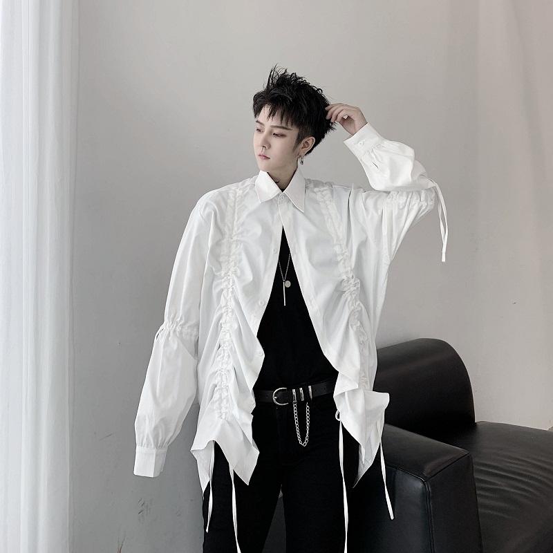 Spring Autumn Men shirts long sleeve 2020 Casual Shirt Hip Hop Streetwear Black white Oversize Loose Gothic Shirt Cardigan Blusa
Spring Autumn Men shirts long sleeve 2020 Casual Shirt Hip Hop Streetwear Black white Oversize Loose Gothic Shirt Cardigan Blusa