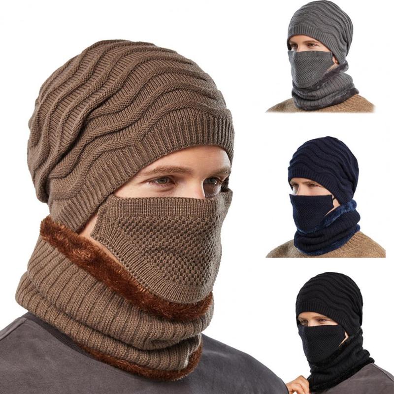 3pcs Winter Hat Beanies Hats Scarf Set Thicken Knitted Hat And Scarf Face Cover Set Mens Full Cover Warm Caps casquette homme
3pcs Winter Hat Beanies Hats Scarf Set Thicken Knitted Hat And Scarf Face Cover Set Mens Full Cover Warm Caps casquette homme