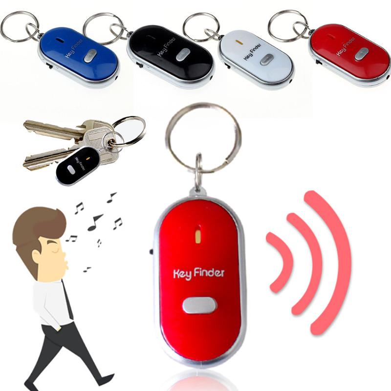 

Sound Control Lost Key Finder Locator Keychain LED Light Torch Mini Portable Whistle Key Finder In stock 11