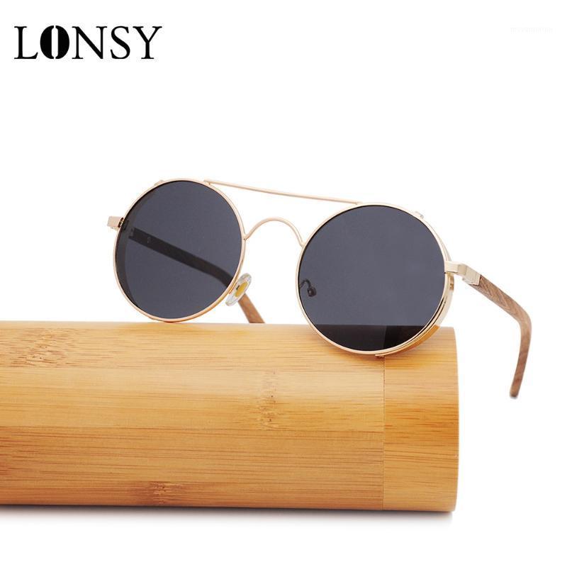 LONSY Retro Round Design Steampunk Wooden Sunglasses Polarized UV400 Vintage Steam Punk Sunglasses For Women Men Gafas De Sol1
LONSY Retro Round Design Steampunk Wooden Sunglasses Polarized UV400 Vintage Steam Punk Sunglasses For Women Men Gafas De Sol1