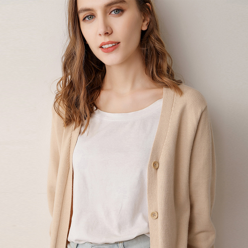 19 spring autumn long cardigan women's sweater knit jacket buttoned outside wearing female cardigans 201023