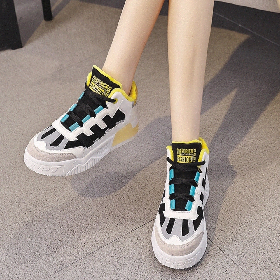 Fashion Warm Shoes Woman Leather Shoes Plush 2021 Autumn And Winter Platform Increase Leisure Sneakers High Top Botas #a32y, Black
Fashion Warm Shoes Woman Leather Shoes Plush 2021 Autumn And Winter Platform Increase Leisure Sneakers High Top Botas #a32y, Black