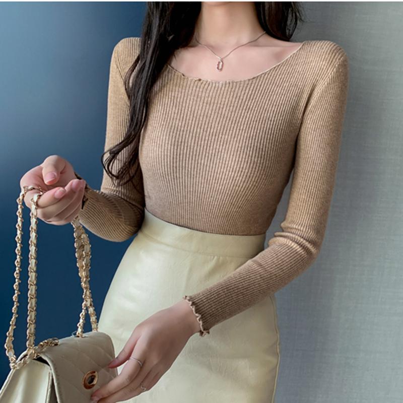 Women's Sweaters Frill Round Neck Autumn Knitted Sweater Womens 2022 Winter Tops For Women Pullover Jumper Pull Femme Hiver Dames Truien, White;black
Women's Sweaters Frill Round Neck Autumn Knitted Sweater Womens 2022 Winter Tops For Women Pullover Jumper Pull Femme Hiver Dames Truien, White;black