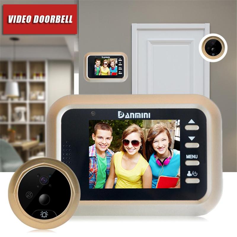 DANMINI Q8 Digital Doorbell 2.4" Color Screen Peephole Viewer HD IR Night Vision Door Camera PIR Motion Detection Video Doorbell
DANMINI Q8 Digital Doorbell 2.4" Color Screen Peephole Viewer HD IR Night Vision Door Camera PIR Motion Detection Video Doorbell