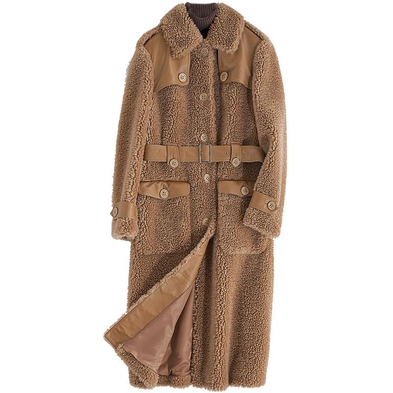 Real Coat Female 100% Vintage Wool Jacket Women Clothes 2020 Korean Elegant Long Sheep Shearing Coats Fur Tops Hiver 180354, Brown
Real Coat Female 100% Vintage Wool Jacket Women Clothes 2020 Korean Elegant Long Sheep Shearing Coats Fur Tops Hiver 180354, Brown