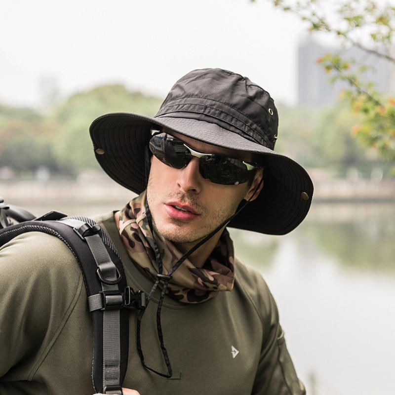 Summer Spring men's Bucket Hats big Wide Brim fishing hats for men women Hiking Sombrero Gorro male sun Hat, Black
Summer Spring men's Bucket Hats big Wide Brim fishing hats for men women Hiking Sombrero Gorro male sun Hat, Black
