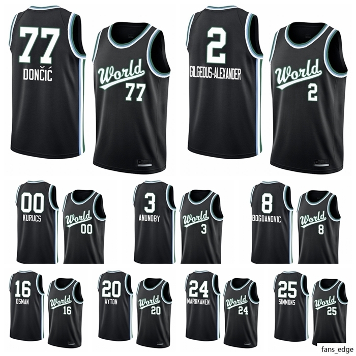 Men's World Team RJ Barrett Rui Hachimura Luka Doncic Shai Gilgeous-Alexander 2020 Rising Star Basketball Jersey, Black;red
Men's World Team RJ Barrett Rui Hachimura Luka Doncic Shai Gilgeous-Alexander 2020 Rising Star Basketball Jersey, Black;red
