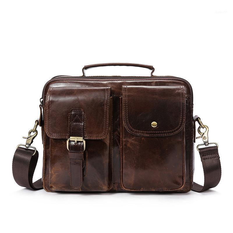 Oil Wax Leather Men's Handbags Business Briefcases Genuine Leather Retro Men's Shoulder Bag Messenger Bag1, Brown
Oil Wax Leather Men's Handbags Business Briefcases Genuine Leather Retro Men's Shoulder Bag Messenger Bag1, Brown