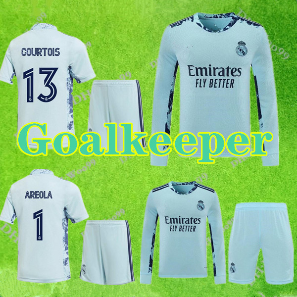 Goalkeeper Soccer Jerseys 2021 Madrid #13 COURTOIS #1 AREOLA Football uniforms Long sleeve Kit, Black;yellow
Goalkeeper Soccer Jerseys 2021 Madrid #13 COURTOIS #1 AREOLA Football uniforms Long sleeve Kit, Black;yellow