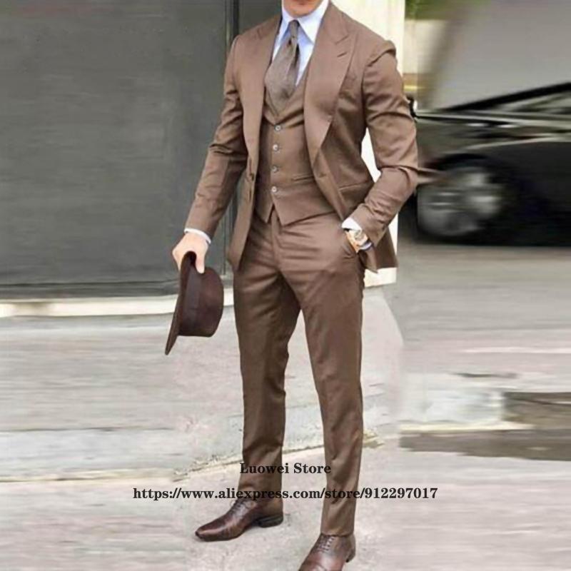 Men's Suits & Blazers Classic Brown Mens Slim Fit Western Cowboy Style Wedding Groom Tuxedo 3 Piece Jacket Vest Pants Set Formal Business Bl, Beige
Men's Suits & Blazers Classic Brown Mens Slim Fit Western Cowboy Style Wedding Groom Tuxedo 3 Piece Jacket Vest Pants Set Formal Business Bl, Beige