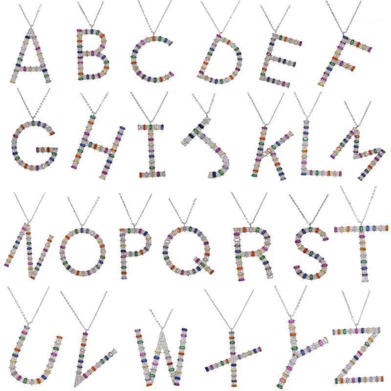 Rainbow colorful baguette cubic zirconia 26 Initial Alphabet Pendant necklace Name necklaces Gold1
Rainbow colorful baguette cubic zirconia 26 Initial Alphabet Pendant necklace Name necklaces Gold1