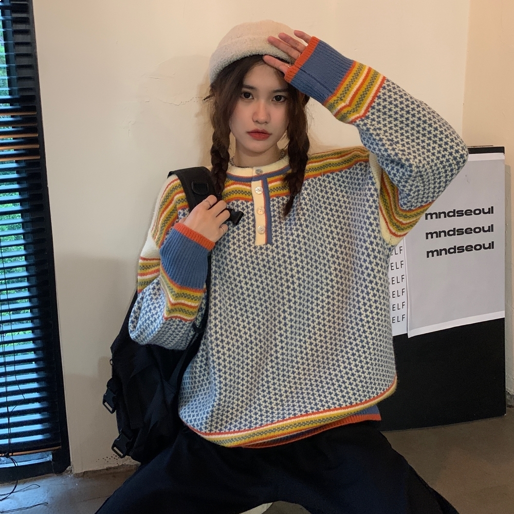 2021 New Harajuku Streetwear the Neck Sleeve Shirts Striped Hit Color Preppy Button Pullovers Mujer 2kw2, D302
2021 New Harajuku Streetwear the Neck Sleeve Shirts Striped Hit Color Preppy Button Pullovers Mujer 2kw2, D302