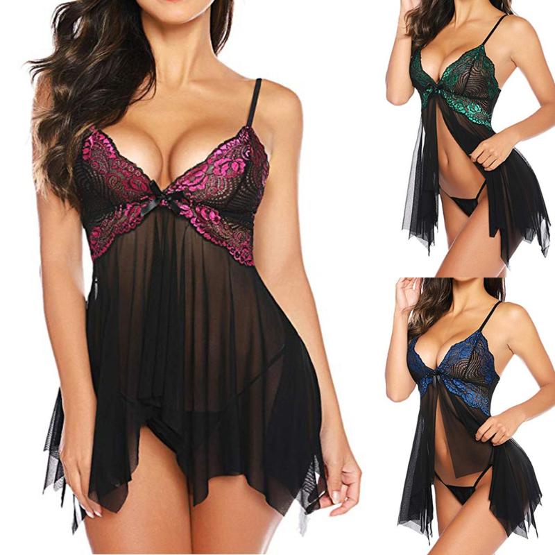 Women Night Dress Lingerie Floral Lace Sexy Sleepwear Large Size Babydoll V Neck Sleepwear Strap Chemise Temptation Underwear, Bu
Women Night Dress Lingerie Floral Lace Sexy Sleepwear Large Size Babydoll V Neck Sleepwear Strap Chemise Temptation Underwear, Bu