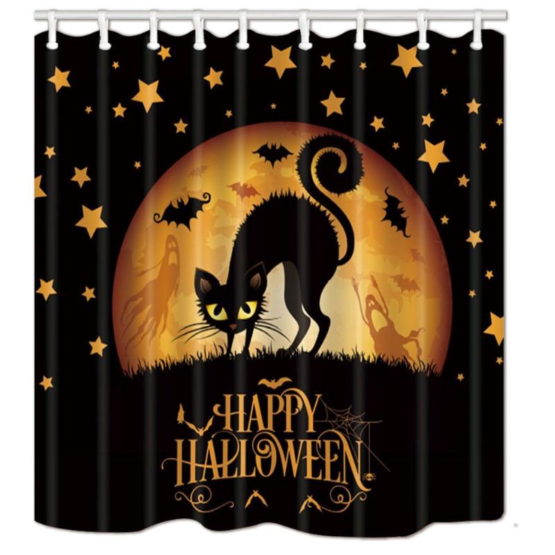 Happy Halloween Cary Cat in Gothic Forest at Night with Bat Flying Shower Curtain Bathroom with Hooks Waterproof Home Decor
Happy Halloween Cary Cat in Gothic Forest at Night with Bat Flying Shower Curtain Bathroom with Hooks Waterproof Home Decor