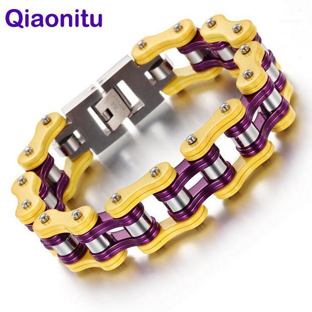 Heavy Bike Bracelet Jewelry Stainless Steel Multicolor Biker Motorcycle Chain Women Mens Bracelets purple Yellow Blue Green1
Heavy Bike Bracelet Jewelry Stainless Steel Multicolor Biker Motorcycle Chain Women Mens Bracelets purple Yellow Blue Green1