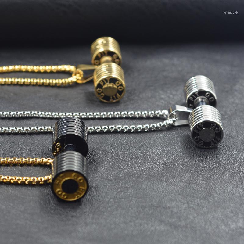Chains Dumbbell Go Fit Pendant Fitness Bodybuilding Gym Gold Black Color Crossfit Barbell Necklace Jewelry 316L Stainless Steel1
Chains Dumbbell Go Fit Pendant Fitness Bodybuilding Gym Gold Black Color Crossfit Barbell Necklace Jewelry 316L Stainless Steel1