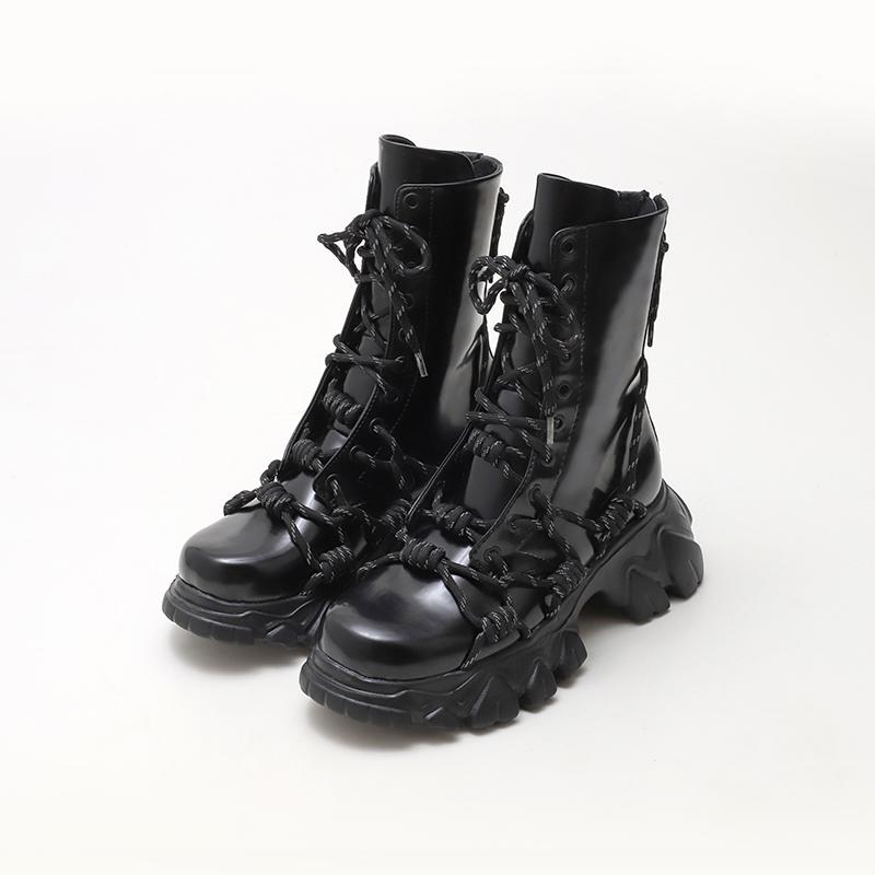 New Women's Ankle Boots Motorcycle Style Lace Up Platform Med Heels Shoes Punk Round Toe J23, Black
New Women's Ankle Boots Motorcycle Style Lace Up Platform Med Heels Shoes Punk Round Toe J23, Black
