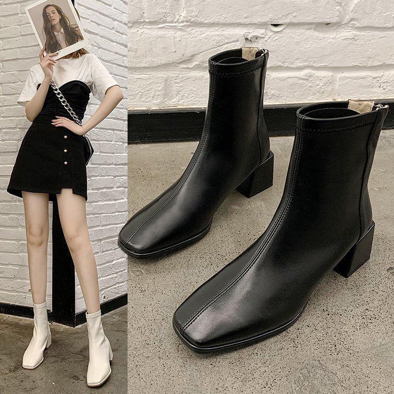 Thick-heeled Soft Leather Thick Short Boots Women's Winter Plus Velvet 2021 Autumn New Mid-heel Small Thin Thin Boots Ins Tide1, White 1
Thick-heeled Soft Leather Thick Short Boots Women's Winter Plus Velvet 2021 Autumn New Mid-heel Small Thin Thin Boots Ins Tide1, White 1