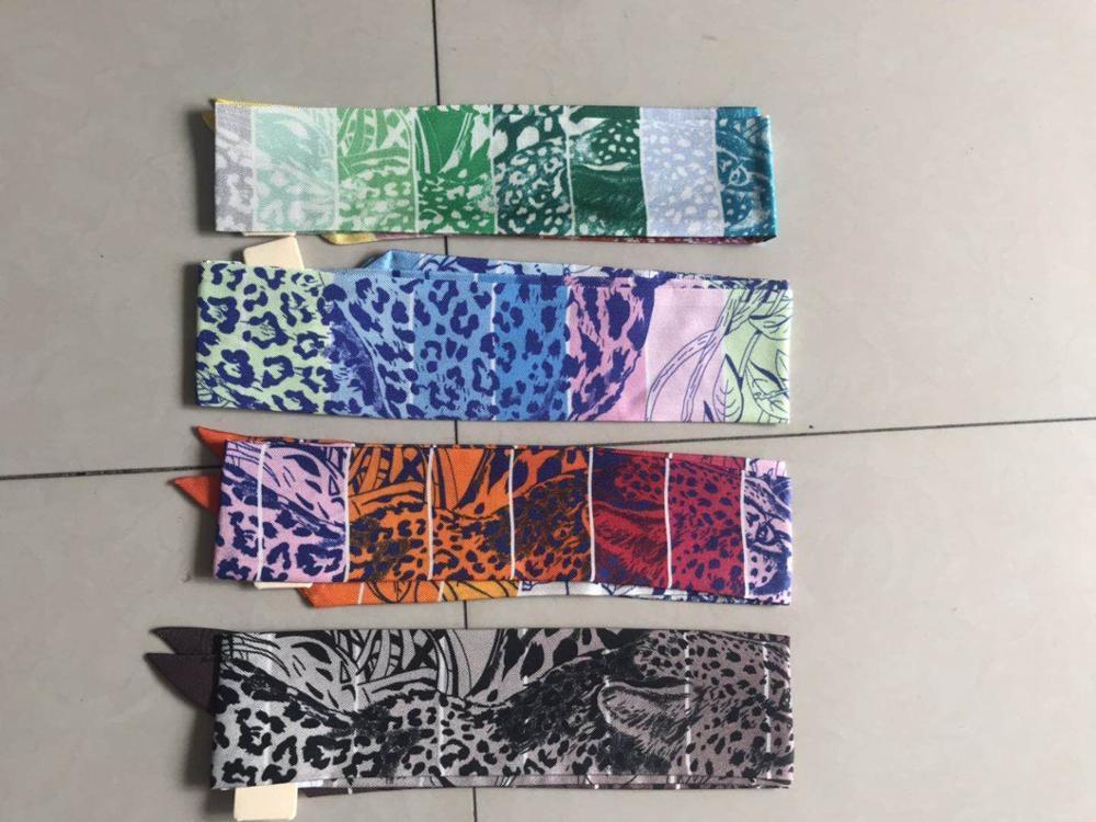 2020 new arrival fashion head band classic 100% silk scarf 105*6 cm long shawl twill belt strap bag band for women girl lady LJ201113