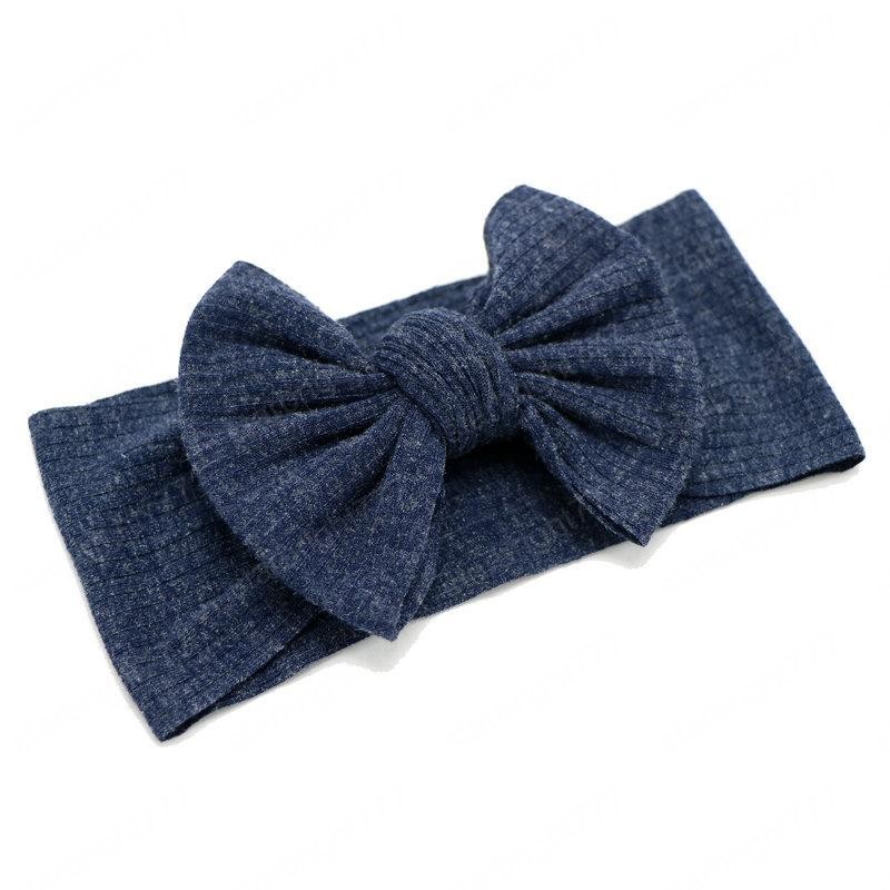 Baby Soft Hairband rib fabric Headwrap Large Bow Elastic Baby Headband Girl Turban Hair Accessories