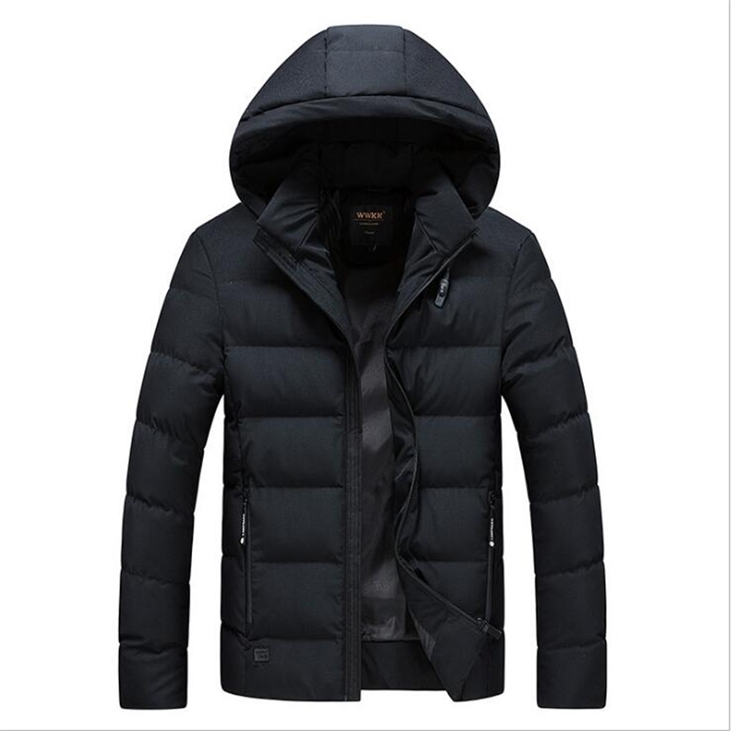 Winter Men's Jackets Fashion Men Cotton Thick Warm Parkas Man Casual Outdoor Windbreaker Thermal Hooded Coats Clothing 201028