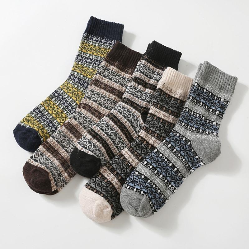 5 Pairs/lot New Winter Men Socks Thick Warm Wool Socks Vintage Christmas Colorful Sock Gift Meias Calcetines Hombre #T1Q1
5 Pairs/lot New Winter Men Socks Thick Warm Wool Socks Vintage Christmas Colorful Sock Gift Meias Calcetines Hombre #T1Q1