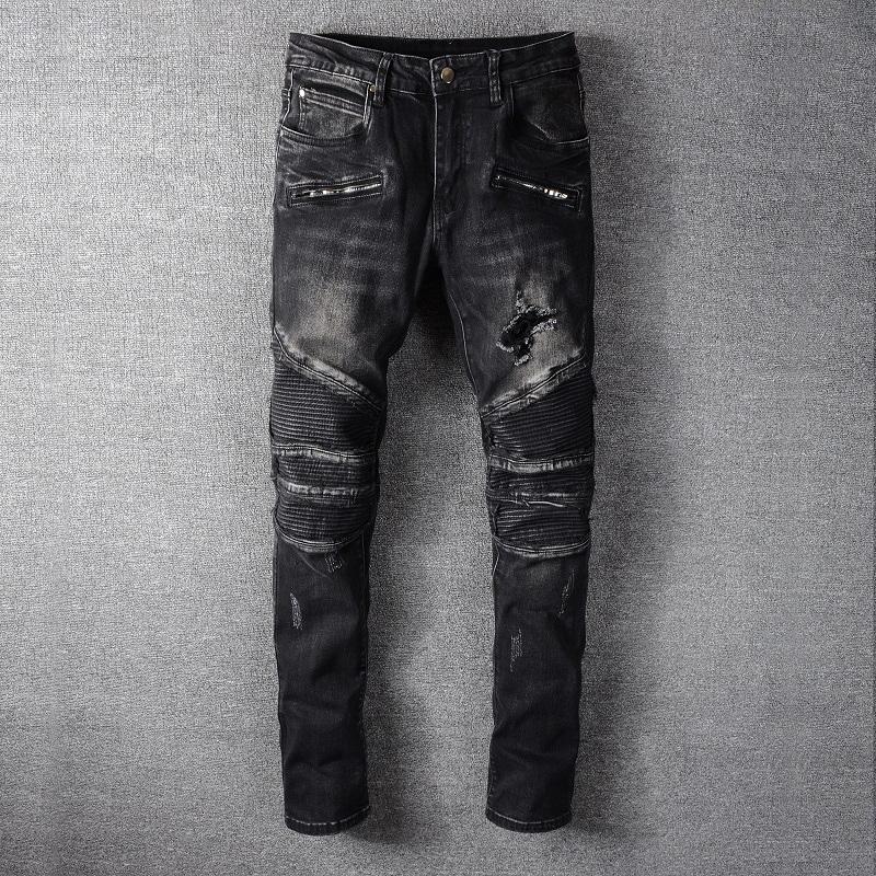 American Streetwear Fashion Men Jeans Black Color Spliced Designer Hip Hop Punk Pants High Quality Slim Fit Biker Jeans Homme
American Streetwear Fashion Men Jeans Black Color Spliced Designer Hip Hop Punk Pants High Quality Slim Fit Biker Jeans Homme