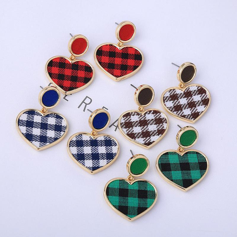 KISS ME 4 Color Plaid Heart Drop Earrings for Women 2020 New Fashion Korean Statement Earrings Luxury Jewelry
KISS ME 4 Color Plaid Heart Drop Earrings for Women 2020 New Fashion Korean Statement Earrings Luxury Jewelry