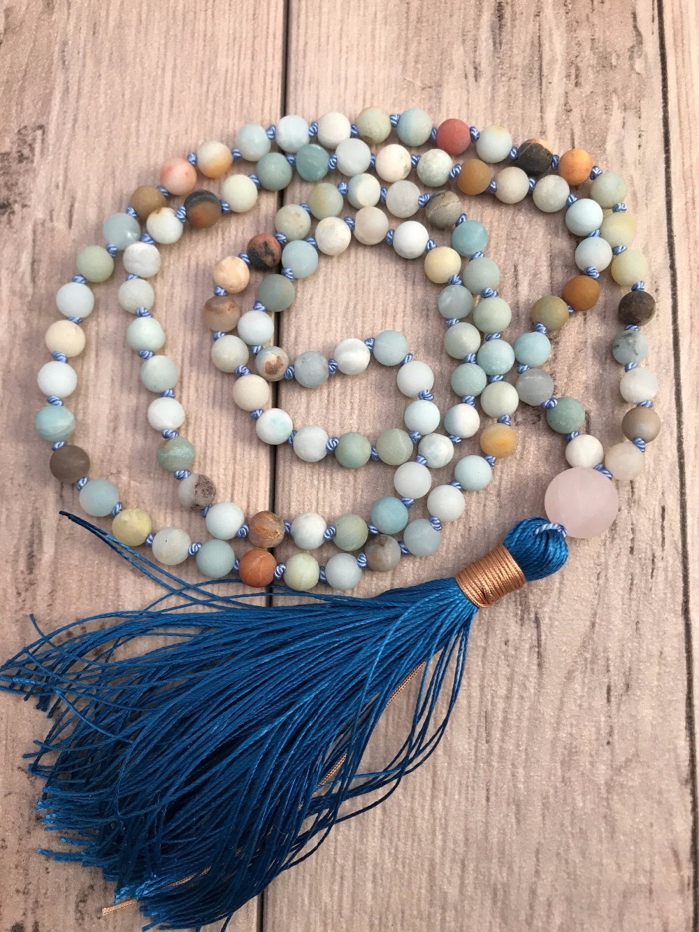 108 Mala Bead Necklace ite Knotted Necklace Tassel Necklaces Yoga Mala meditation Beads Mens Jewelry Prayer Necklaces 201013