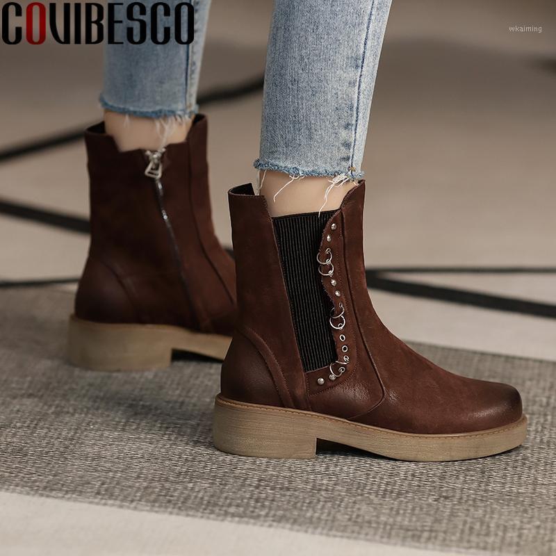 COVIBESCO Concise Casual Ankle Boots For Women Genuine Leather Shoes Woman Autumn Winter New Rivets Low Heels Zipper Basic Boots1, Blackr
COVIBESCO Concise Casual Ankle Boots For Women Genuine Leather Shoes Woman Autumn Winter New Rivets Low Heels Zipper Basic Boots1, Blackr