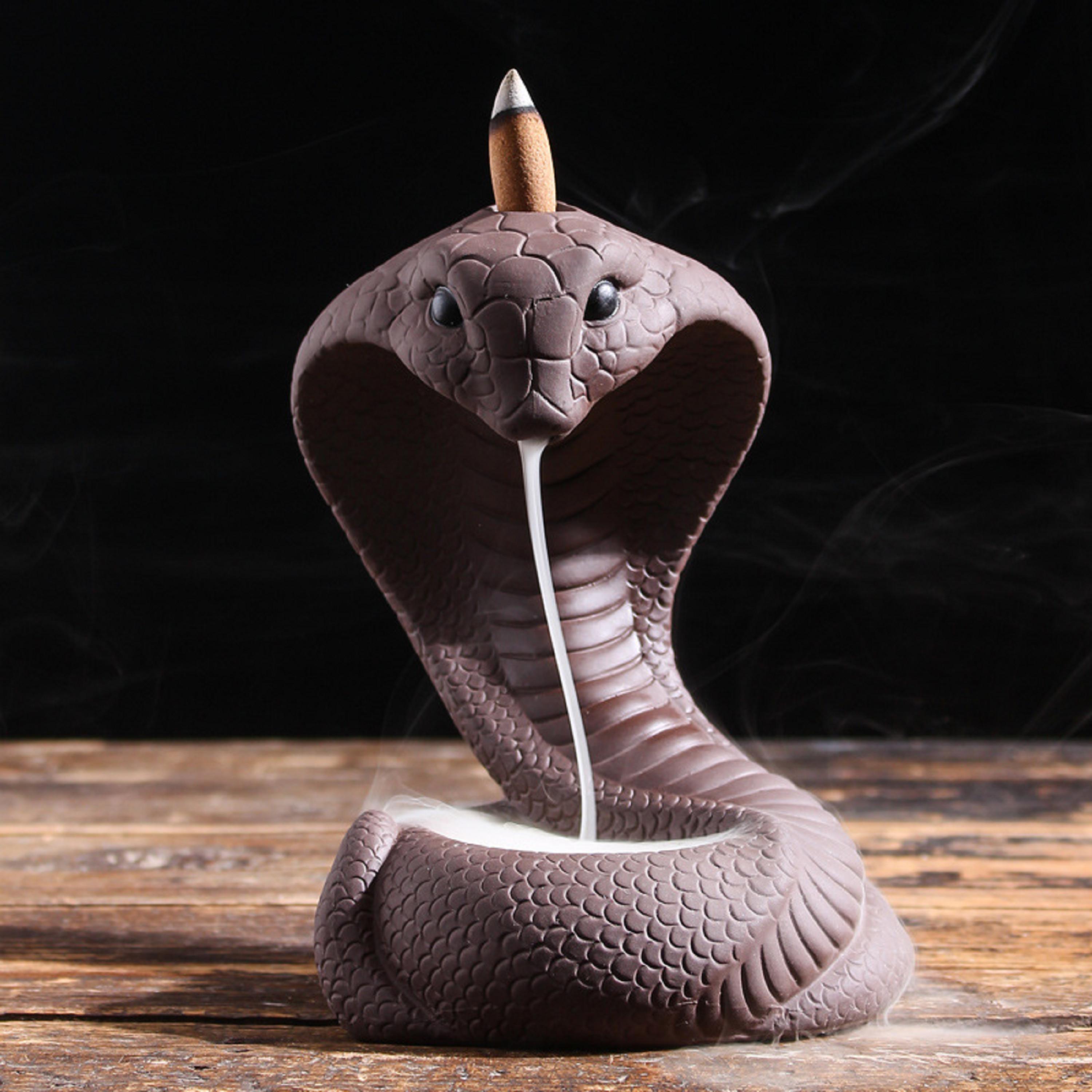 Tibet Folk Antique Vintage Snake Cobra Incense burner Fragrance Lamps burning holder backflow waterfall pottery porcelain ceramics
Tibet Folk Antique Vintage Snake Cobra Incense burner Fragrance Lamps burning holder backflow waterfall pottery porcelain ceramics