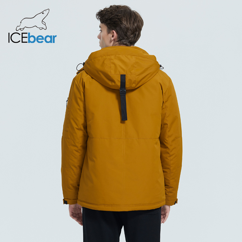 ICEbear autumn and winter new men's hooded coat warm men's cotton jacket fashion men's clothing MWD20853D 201214