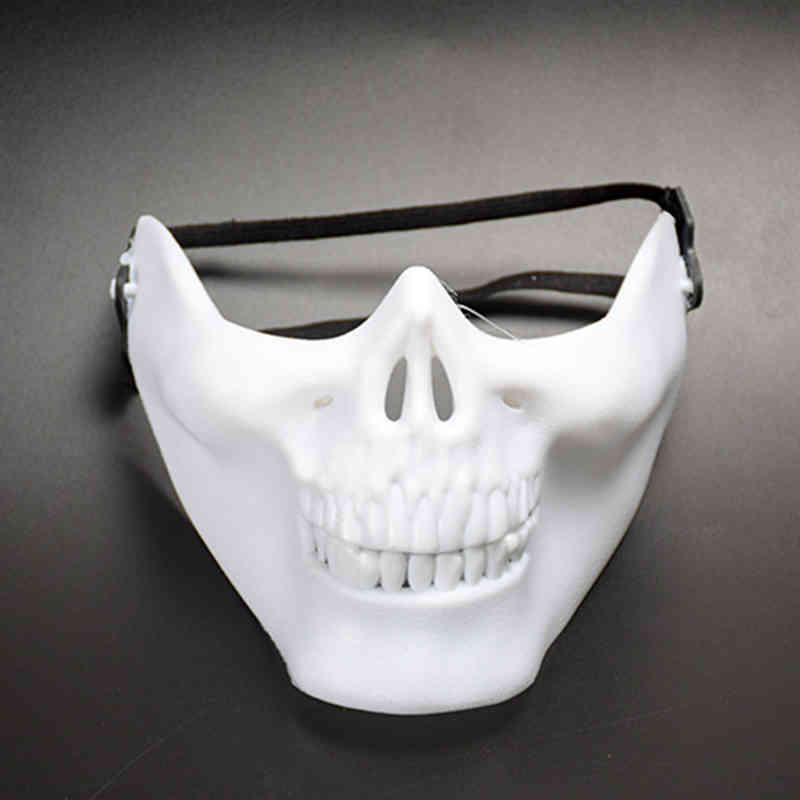 New CS Mask Holloween Carnival Gift Skull Skeleton Paintball Lower Half Face Facemask Warriors Protection Maskes Halloween Party Masks wzg TL1123
New CS Mask Holloween Carnival Gift Skull Skeleton Paintball Lower Half Face Facemask Warriors Protection Maskes Halloween Party Masks wzg TL1123