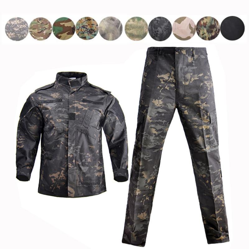 Men's Tactical Jacket and Pants Camouflage Hunting ACU Uniform Set Army Training Multicam Camo Suit, Atacs au
Men's Tactical Jacket and Pants Camouflage Hunting ACU Uniform Set Army Training Multicam Camo Suit, Atacs au